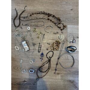 Costume Jewelry Random Lot Necklaces Earrings Bracelets 25 Pieces